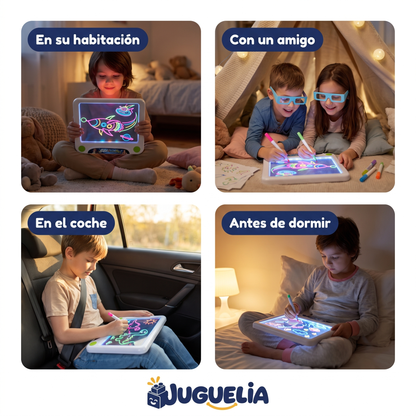 Pizarra magica 3D - donde y con quien