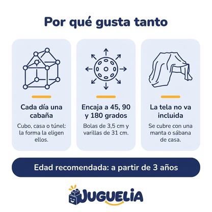 Kit de cabanas 155 piezas - por que gusta tanto
