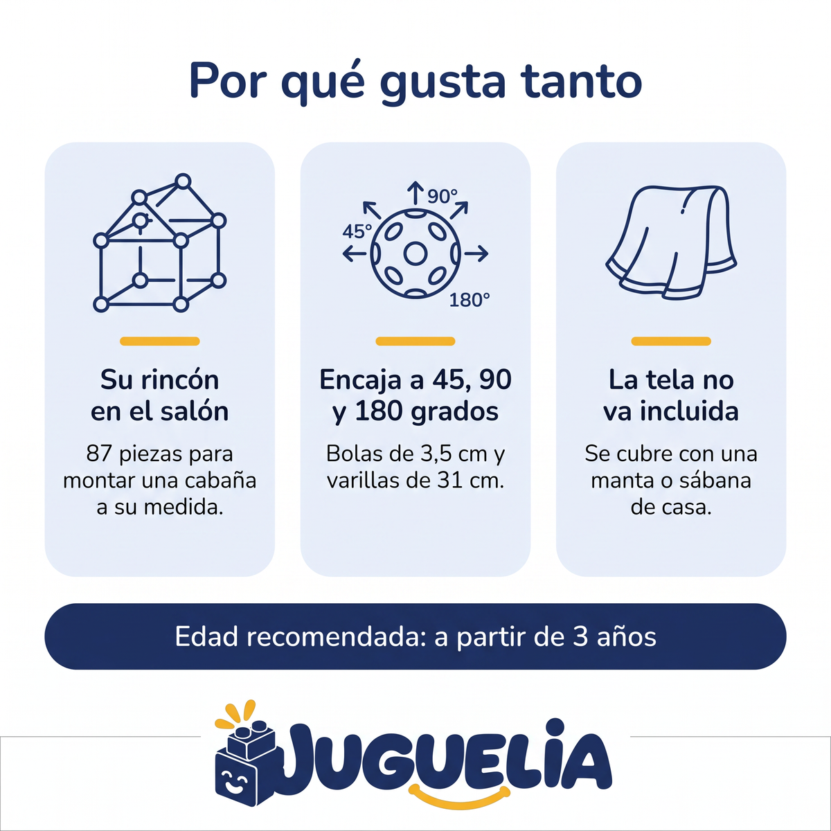 Kit de cabanas 87 piezas - por que gusta tanto