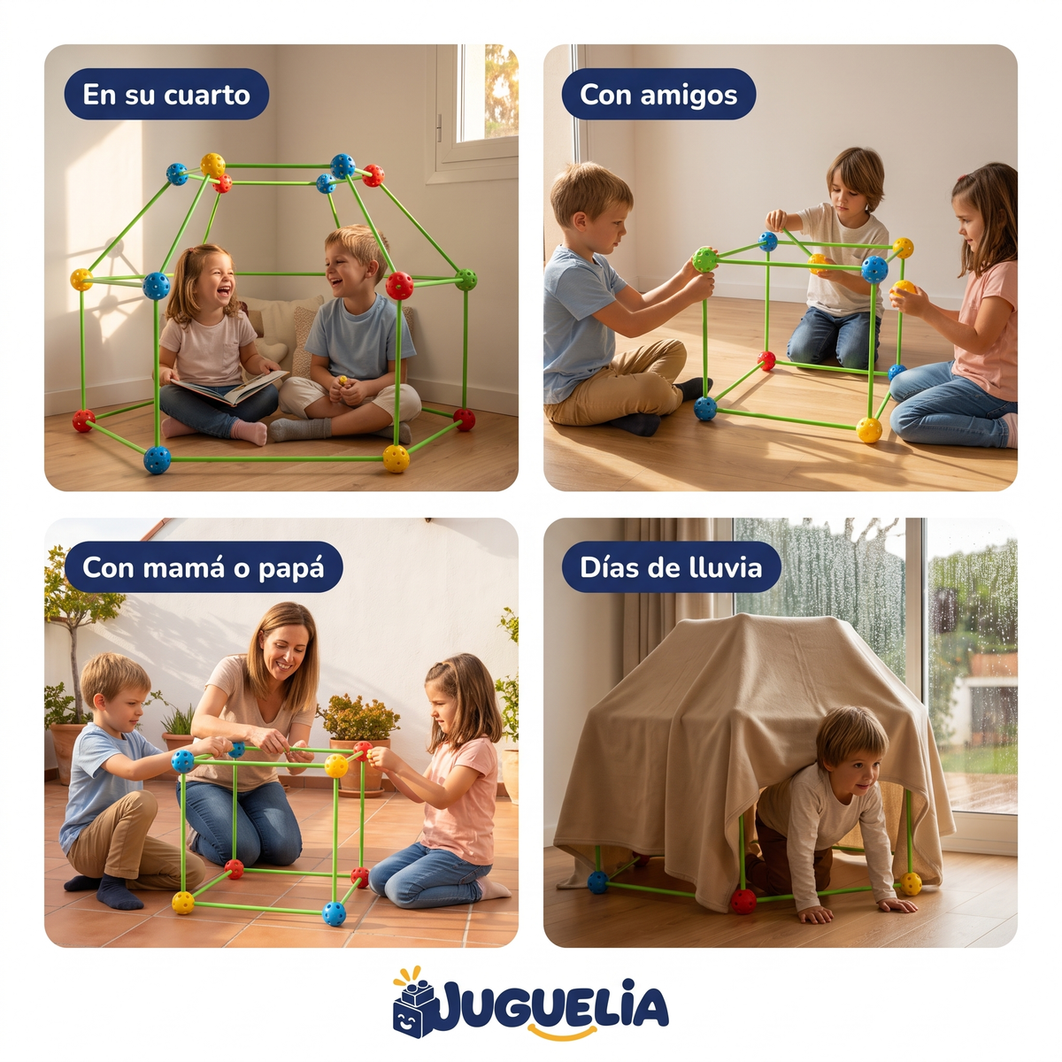 Kit de cabanas 87 piezas - donde y con quien